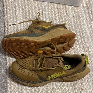 Hoka Brown and Yellow Athletic Shoes